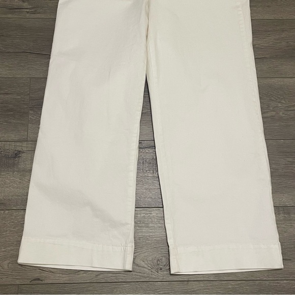 Marine Layer Bridget Slim Wide Leg Crop White Ivory Pants Sz 12 NWT $128 - Picture 4 of 10